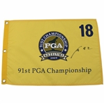 Y. E. Yang Signed 2009 PGA Championship At Hazeltine Flag JSA ALOA