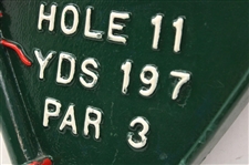 Vintage Los Angeles Country Club (L.A.C.C.) Hole 11 Tee Marker - Circa 1950's