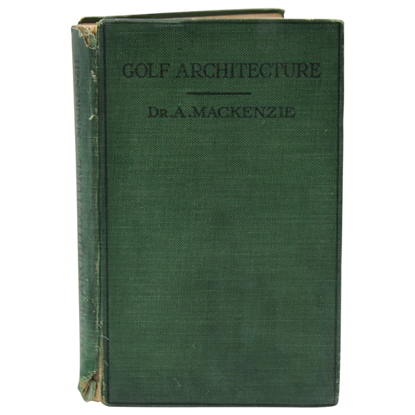 Alister Mackenzie Inscribed 1920 Golf Architecture First Ed Book "With the Authors Compliments"