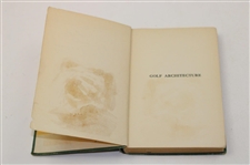 Alister Mackenzie Inscribed 1920 'Golf Architecture' First Ed Book With the Author's Compliments