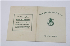 Two (2) Pine Valley Golf Club Official Scorecards - One w/Stymie
