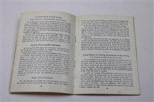 1935 'Rights & Wrongs of Golf' Booklet by Bobby Jones