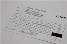 Payne Stewart & Brent Geiberger Signed 1998 Greater Vancouver Open Official Scorecard