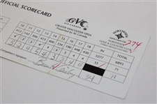 Payne Stewart & Brent Geiberger Signed 1998 Greater Vancouver Open Official Scorecard