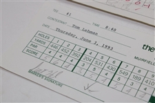 Geiberger, Lehman, Watson & (7) others Signed 1993 Memorial, 1994  Sprint Invitational, 1998 Tour Championship & 1993 Southwestern Colonial Official Scorecards