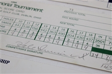 Duval, Furyk, Irwin & (7) others Signed 1994, 1998 & 1994 Memorial, Tour Champ. & World Series of Golf Official Scorecards 