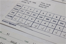 Duval, Furyk, Irwin & (7) others Signed 1994, 1998 & 1994 Memorial, Tour Champ. & World Series of Golf Official Scorecards 