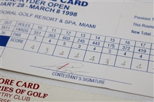 Sutton, Azinger, Price & (7) Others Signed Official Tournament Scorecards