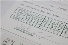 Crenshaw, Singh, Stadler & (5) others Signed 1998 Mastercard Colonial, 1998 Tour Championship, 1998 Memorial & 1993 World Series Of Golf Official Scorecards