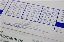 Crenshaw, Singh, Stadler & (5) others Signed 1998 Mastercard Colonial, 1998 Tour Championship, 1998 Memorial & 1993 World Series Of Golf Official Scorecards