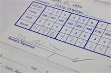 Crenshaw, Singh, Stadler & (5) others Signed 1998 Mastercard Colonial, 1998 Tour Championship, 1998 Memorial & 1993 World Series Of Golf Official Scorecards