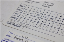Crenshaw, Singh, Stadler & (5) others Signed 1998 Mastercard Colonial, 1998 Tour Championship, 1998 Memorial & 1993 World Series Of Golf Official Scorecards