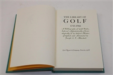 1968 'The Library Of Golf 1743-1966' Book Signed by Author Joseph Murdoch