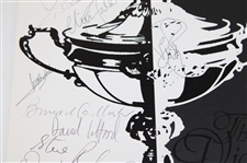 Hale Irwin's 1991 Ryder Cup at Kiawah Team Europe Signed Official Victory Dinner Menu JSA ALOA