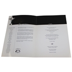 Hale Irwin's 1991 Ryder Cup at Kiawah Team Europe Signed Official Victory Dinner Menu JSA ALOA