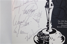 Hale Irwin's 1991 Ryder Cup at Kiawah Team USA Signed Official Victory Dinner Menu JSA ALOA