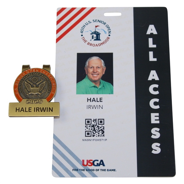 Hale Irwins 2025 U. S. Senior Open at Broadmoor Contestant Badge w/Access Badge