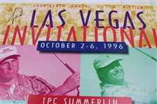 Tiger Woods Signed 1996 Las Vegas Inv. Poster w/Time-Period Signature - 1st Win! BAS #A86996