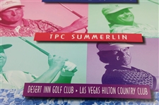 Tiger Woods Signed 1996 Las Vegas Inv. Poster w/Time-Period Signature - 1st Win! BAS #A86996