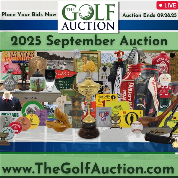 2025 September Golf Memorabilia Auction Lot Coming Soon!
