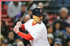 Mookie Betts Signed 11x14 Red Sox Photo Framed JSA ALOA