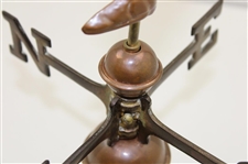 Unique Golfer Themed Copper Weather Vane on Stand
