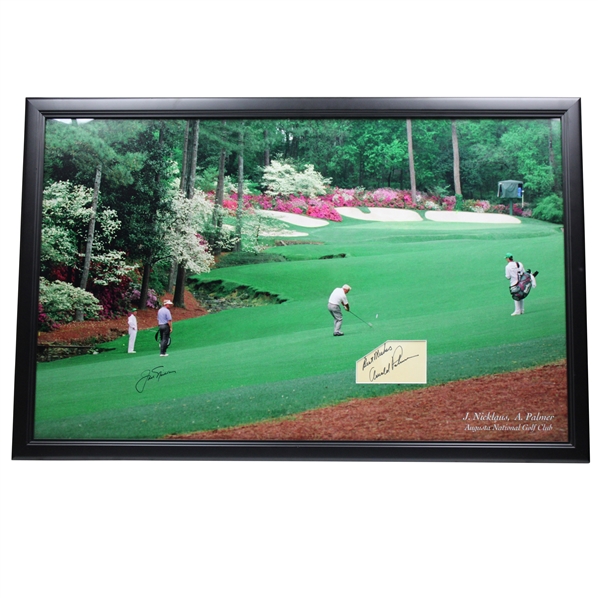 Jack & Arnie Signed Azalea 13th Hole 16x20 Photo JSA ALOA
