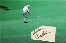 Jack & Arnie Signed Azalea 13th Hole 16x20 Photo JSA ALOA