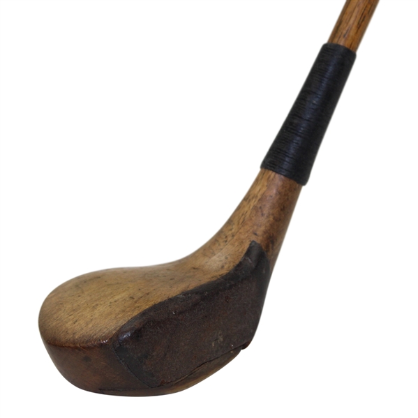c.1895 Leather Face Wood with A.H. Scott Patent No. 21444 Shaft Stamp