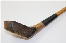 c.1895 Leather Face Wood with A.H. Scott Patent No. 21444 Shaft Stamp