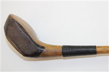 c.1895 Leather Face Wood with A.H. Scott Patent No. 21444 Shaft Stamp
