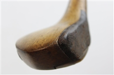 c.1895 Leather Face Wood with A.H. Scott Patent No. 21444 Shaft Stamp