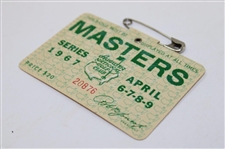 1967 Masters Tournament SERIES Badge #20876 - Gay Brewer Winner