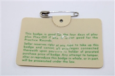 1967 Masters Tournament SERIES Badge #20876 - Gay Brewer Winner
