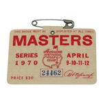 1970 Masters Tournament SERIES Badge #24462 - Billy Casper Winner