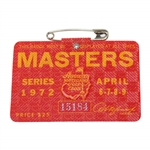 1972 Masters Tournament SERIES Badge #15184 - Jack Nicklaus Winner