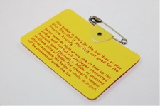 1975 Masters Tournament SERIES Badge #23958 - Jack Nicklaus Winner