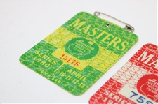 1980, 1981 & 1982 Masters Tournament SERIES Badges - Seve, Watson & Stadler Winners