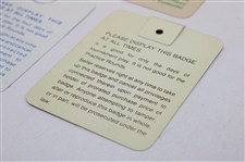 1983, 1984 & 1985 Masters Tournament SERIES Badges - Seve, Crenshaw & Langer Winners