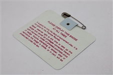 1986 Masters Tournament SERIES Badge #X1686 - Jack Nicklaus Winner