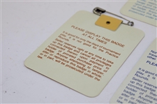 1987, 1988 & 1989 Masters Tournament SERIES Badges - Mize, Lyle & Faldo Winners