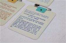 1987, 1988 & 1989 Masters Tournament SERIES Badges - Mize, Lyle & Faldo Winners