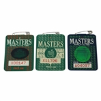 1990, 1991 & 1992 Masters Tournament SERIES Badges - Faldo, Woosnam & Couples Winners