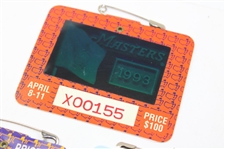 1993, 1994 & 1995 Masters Tournament SERIES Badges - Langer, Olazabal & Crenshaw (Tiger Debut) Winners