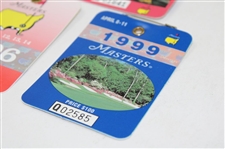 1996, 1998 & 1999 Masters Tournament SERIES Badges - Faldo, O'Meara & Olazabal