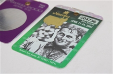 2000, 2001 & 2002 Masters Tournament SERIES Badges - Singh & Tiger (x2) Winners