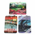 2003, 2004 & 2005 Masters Tournament SERIES Badges - Weir, Mickelson & Tiger (Nicklaus Final) Winners