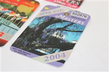 2003, 2004 & 2005 Masters Tournament SERIES Badges - Weir, Mickelson & Tiger (Nicklaus Final) Winners