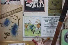 Various Ink Blotters, Catalogs, Cards, Stamps & other w/Gold Smith Mashie in Display