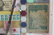 Various Ink Blotters, Catalogs, Cards, Stamps & other w/Gold Smith Mashie in Display